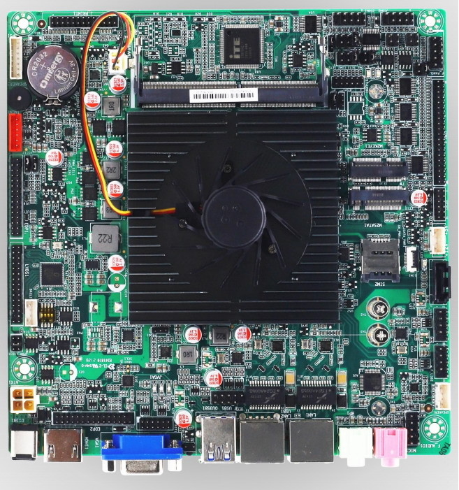 Intel N5105 CPU Mini ITX Thin Motherboard 2LAN 6COM 8USB SIM Socket