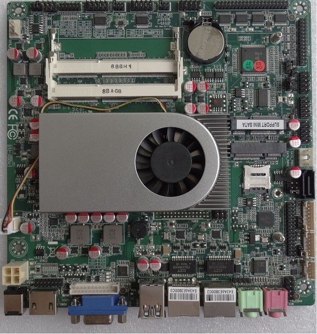 J6412DL268 CPU Mini ITX Thin Motherboard 2LAN 6 RS232 Serial 8USB