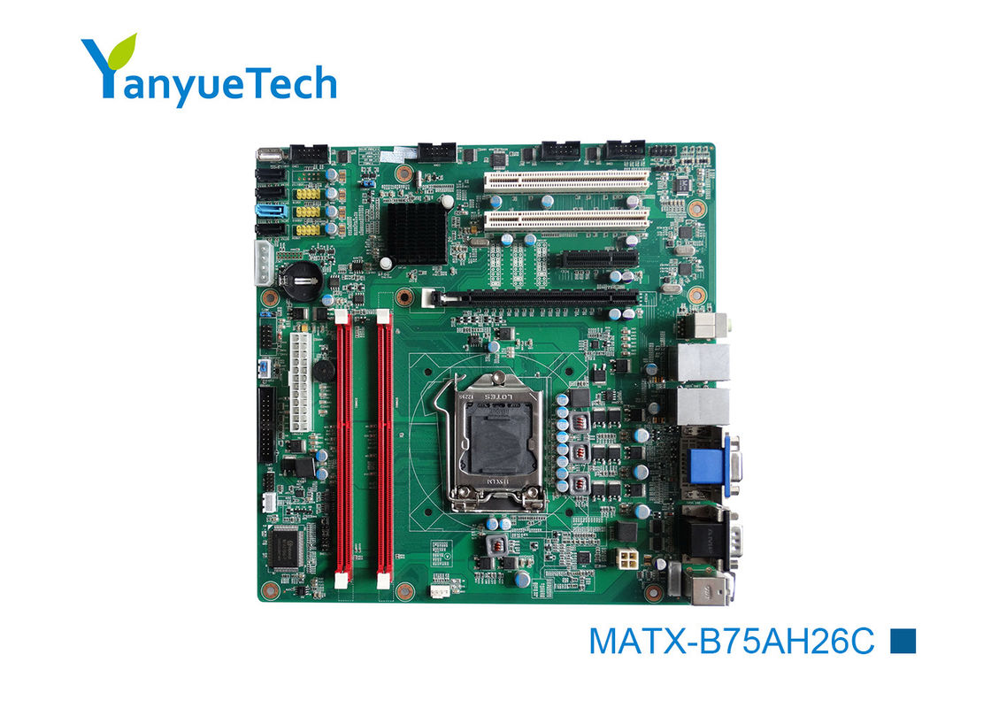 MATX-B75AH26C 2 Gigabit LAN Micro ATX Motherboard / Intel PCH B75 Matx Motherboard 8 USB2.0